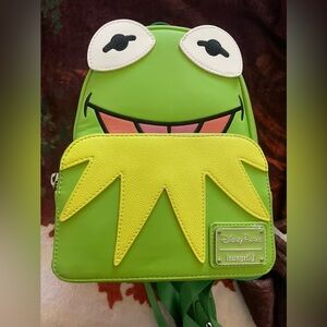 Disney Parks Kermit Kids Backpack - Green and Yellow